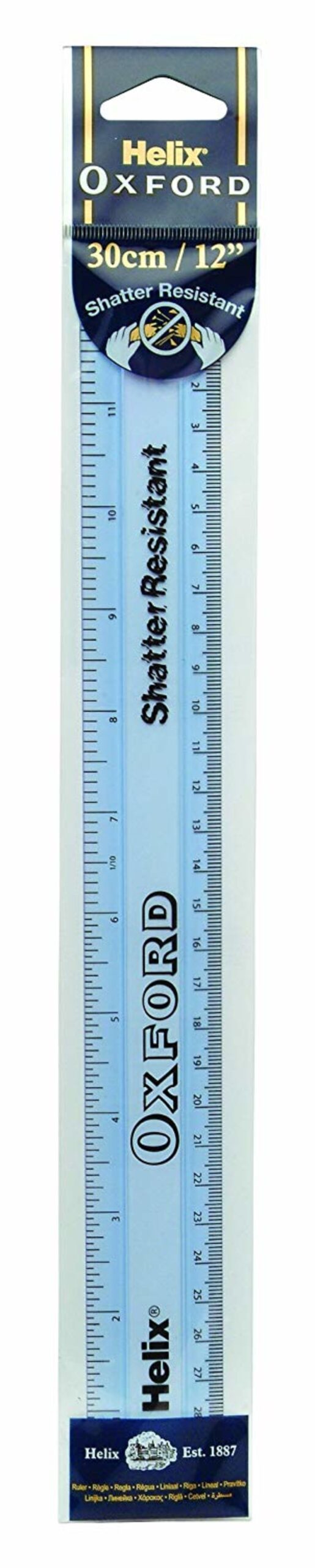 Helix 30cm Shatter Resistant Ruler